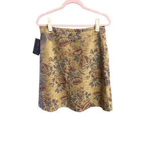 Vintage Floral Tapestry A Line Mini Skirt Women's Size Small